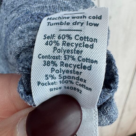 Marine Layer Blue/Gray Re-Spun Contrast Pocket Short-Sleeve T-Shirt Size M/L - Picture 6 of 10